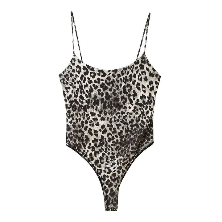 Femme Høj talje Løs Leopardmønster Bukser Stilla