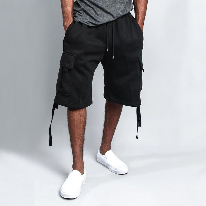 Herrer Cargo-shorts med praktiske lommer og justerbar snor Stilla