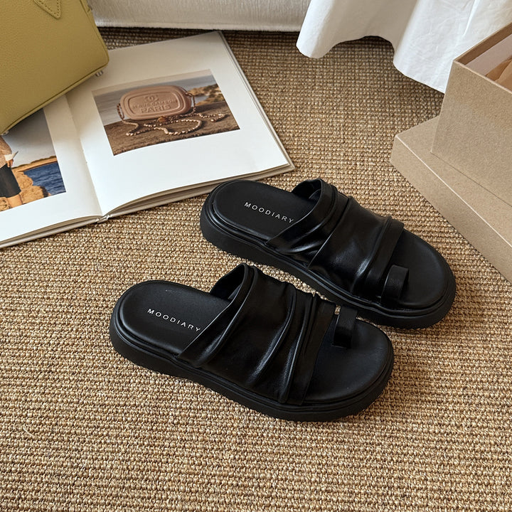 Femme Behagelige Fritids-sandaler med Teksturerede Remme Stilla