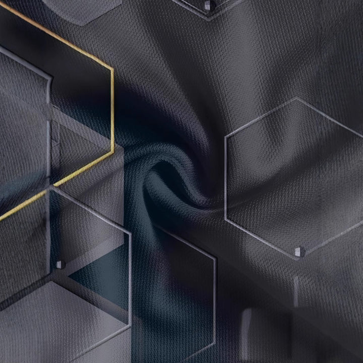 Herrer Poloshirt med geometrisk design og åndbare egenskaber Stilla