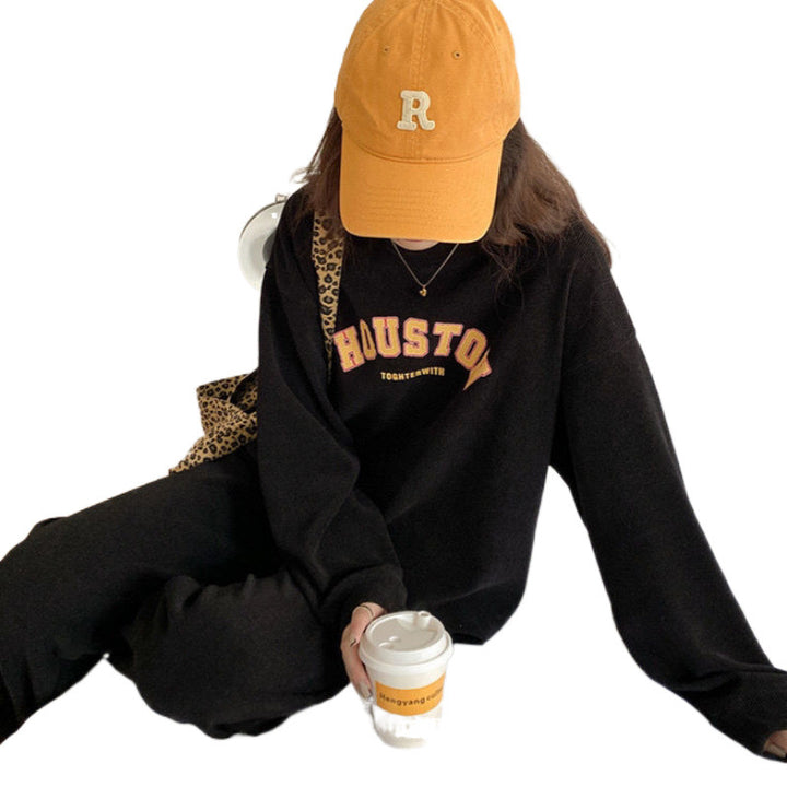 Kvinders komfortable oversized sweatshirt-buks kombination Skovae