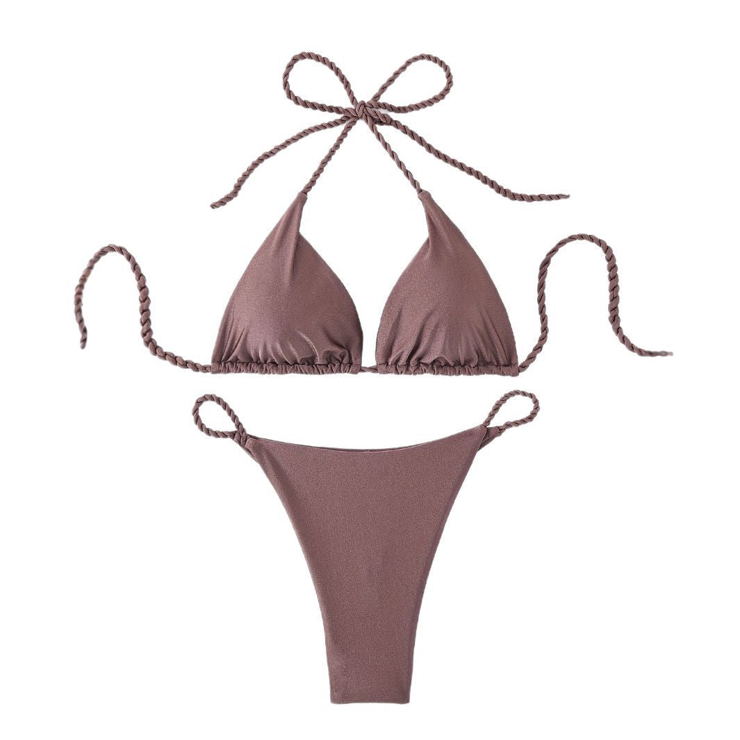 Dame Triangel-Bikini-Sæt med flettede stropper Stilla