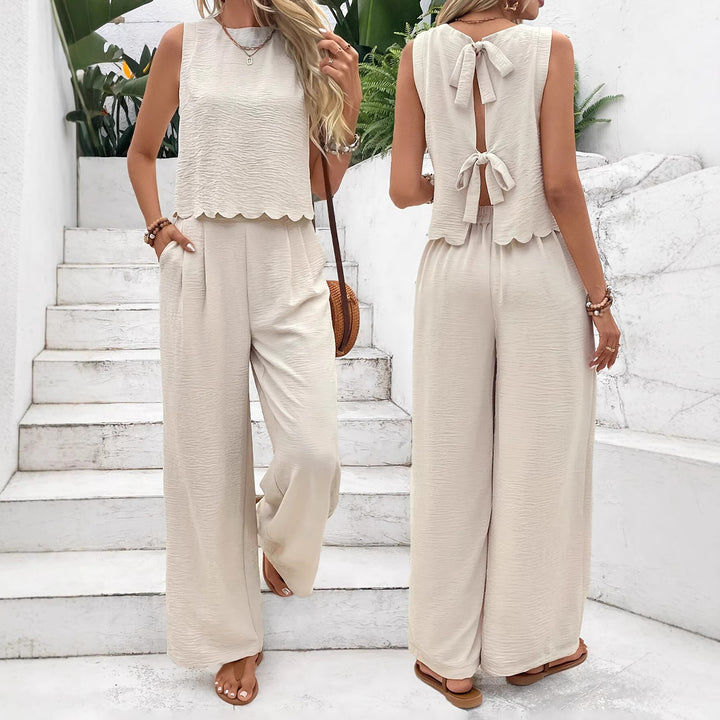 Dame Elegant Jumpsuit med struktureret overdel Stilla