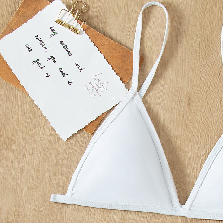 Dame Triangel-Bikini med delikate stropper og minimalistisk design Skovae