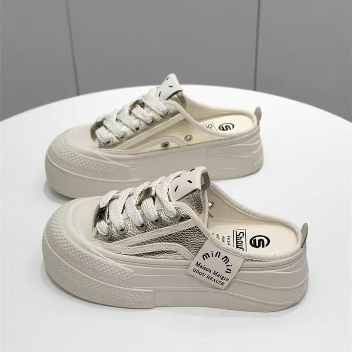 Dame Slip-On Sko med fashionable Mesh-design og stabil plateau sål Stilla