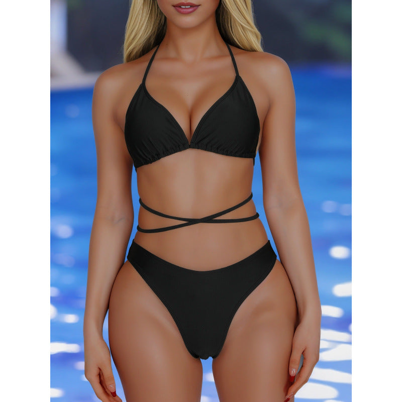 Damer Triangel-Bikini med justerbare bånd og elegant snit Skovae