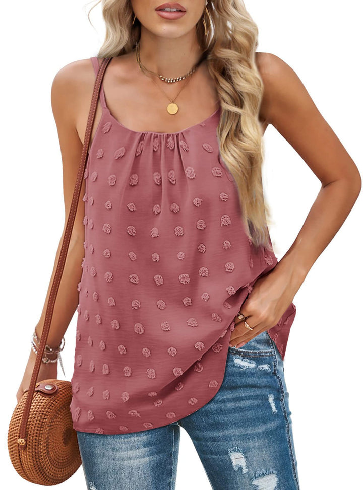 Dame Casual Tekstureret Spaghetti-Strop Top Stilla