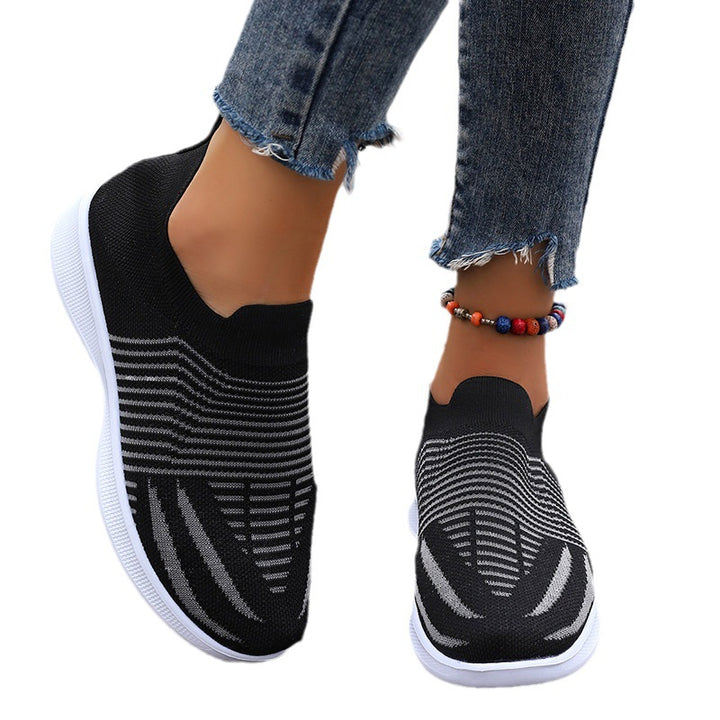 Dame Komfortable Slip-On Sneakers med åndbart overmateriale Stilla