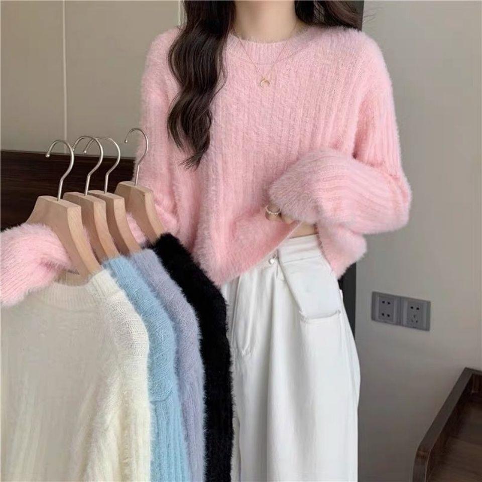 Kvinders hyggelige strikket sweater med blødt materiale Stilla
