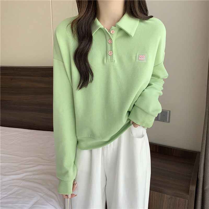 Dame Casual Polo Sweatshirt Stilla