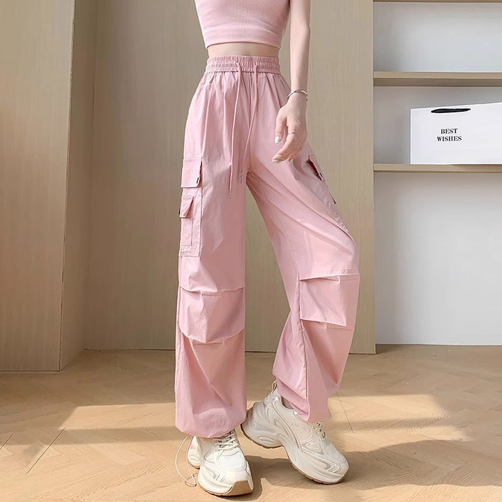 Femme Casual Cargo-bukser med elastisk linning og sidelommer Stilla