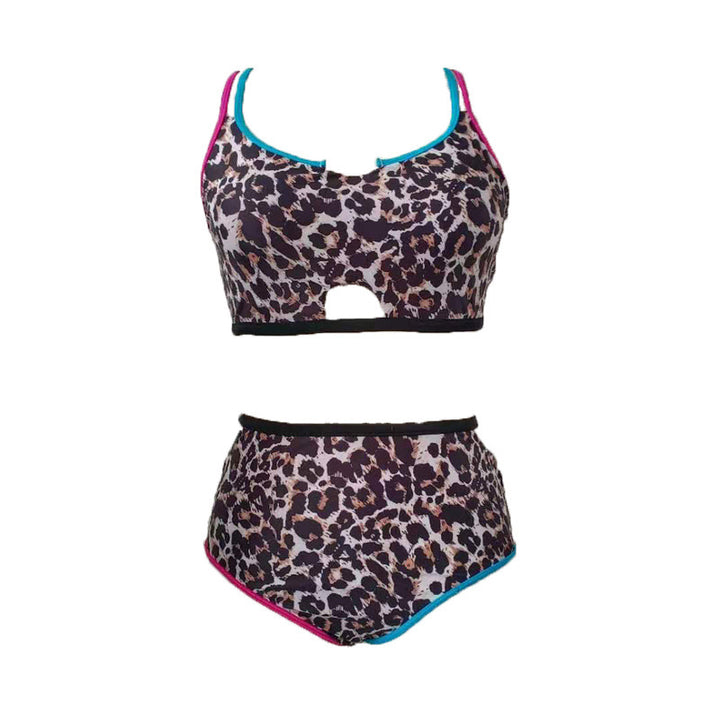 Dame Højkvalitets Bikini med trendy Leopardsmønster Skovae
