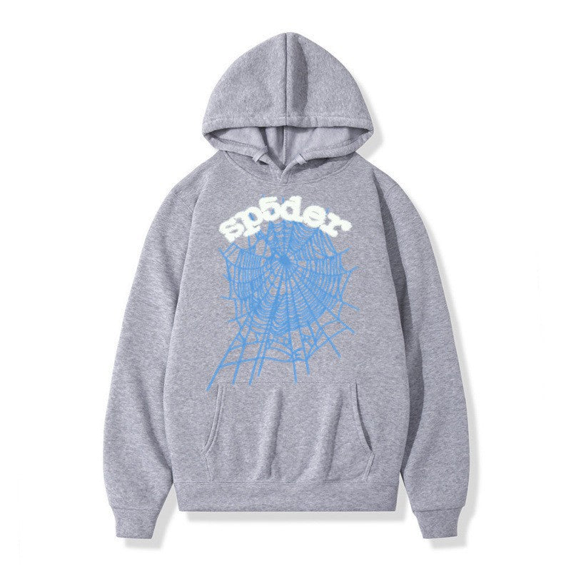 Kvinders hoodie med kreativ edderkopmønster og komfortabel pasform Skovae
