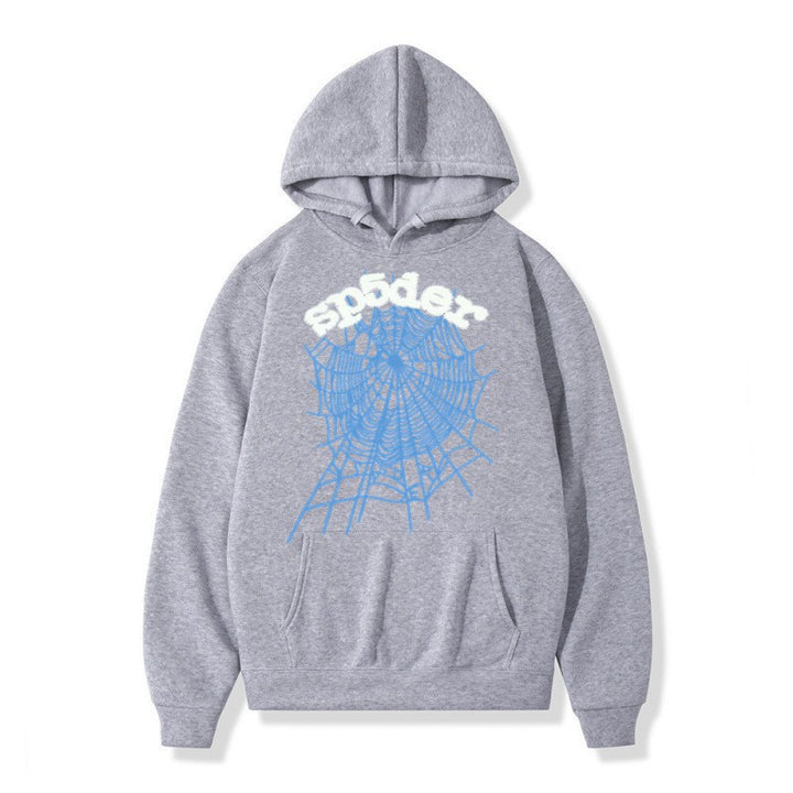 Kvinders hoodie med kreativ edderkopmønster og komfortabel pasform Skovae