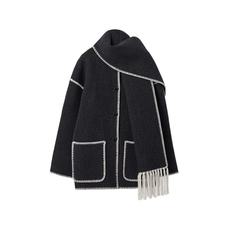 Kvinders elegante og alsidige uld poncho Stilla