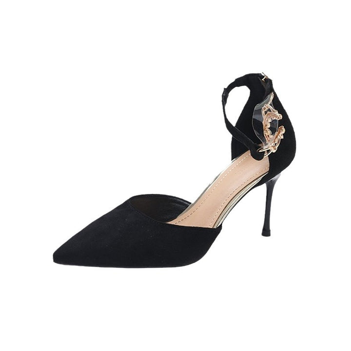 Dame spidse stilettosko med elegant ankelrem-design Stilla