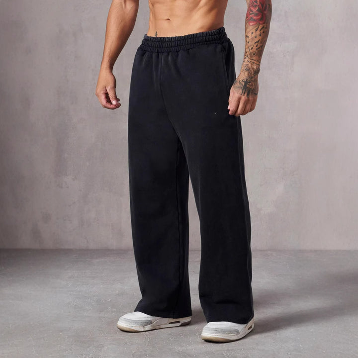 Herre Baggy Joggingbukser med Elastisk Talje og Sidetasker Skovae