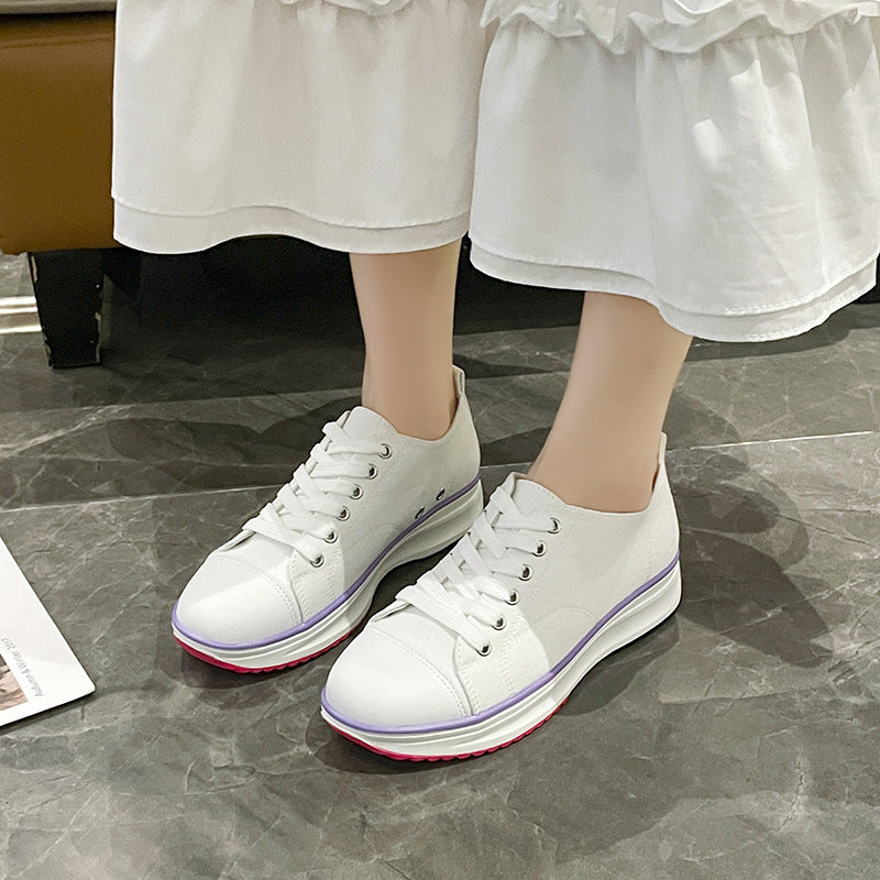 Dame Sporty Sneakers med åndbar canvas-overflade og komfortabel dæmpning Stilla