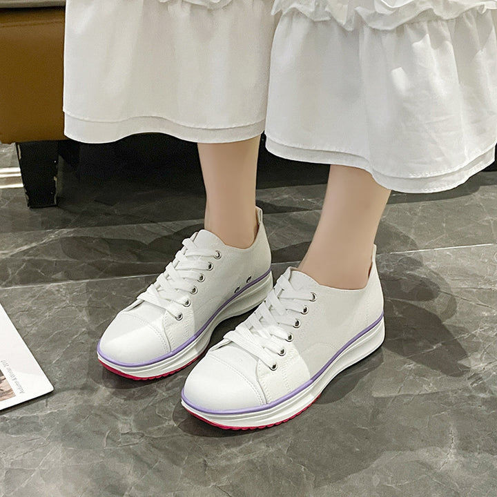 Dame Sporty Sneakers med åndbar canvas-overflade og komfortabel dæmpning Stilla