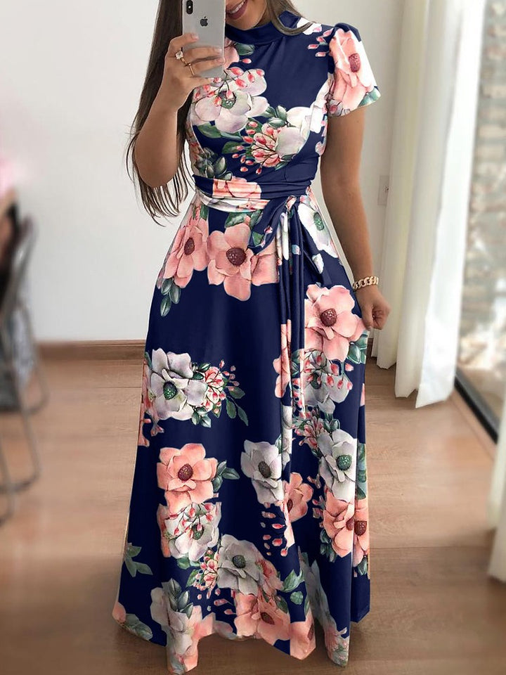 Dame maxikjole med blomsterdesign Stilla