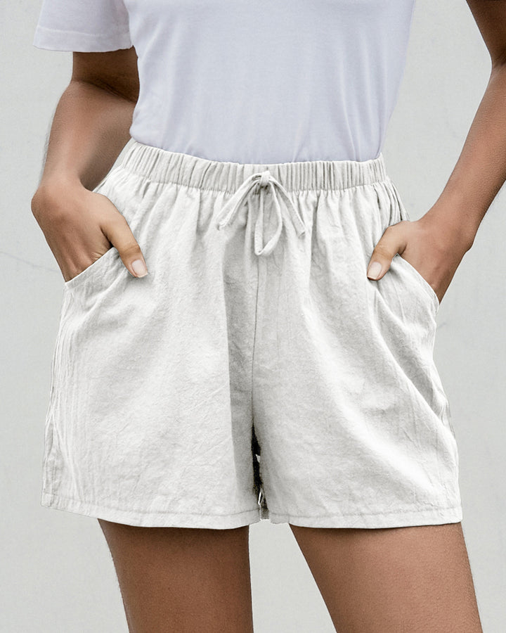 Dame behagelige shorts med elastisk talje og lommer Stilla