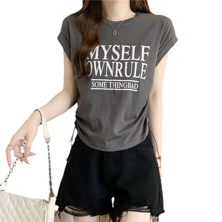 Dame Fritid Grafik T-shirt med unikt statement Stilla
