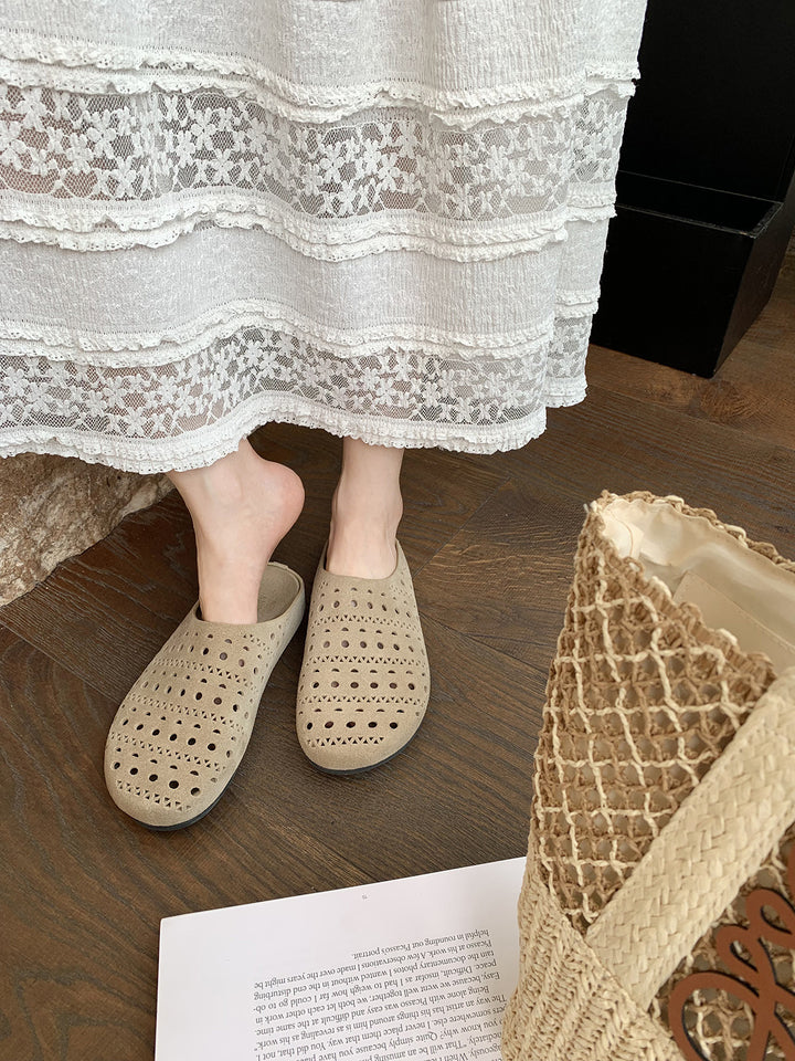 Femme Åndbare Perforerede Slip-On Clogs Stilla