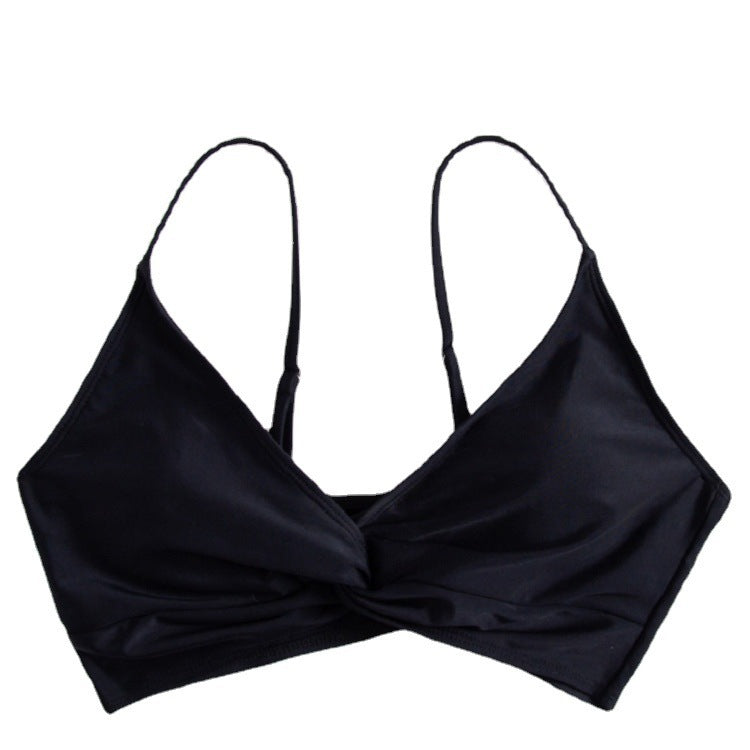 Dame Crop-Bikinioberteil med raffineret knudedesign Skovae