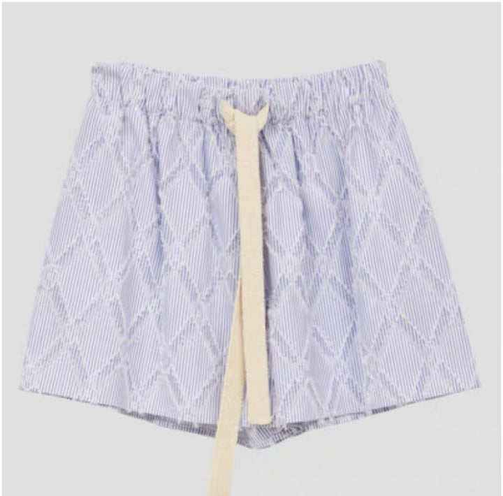 Kvindernes afslappede shorts med elastisk talje og slidisk mønster Stilla