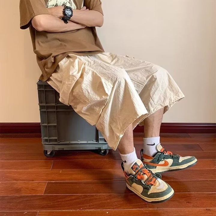 Herrer Cargo-shorts med praktiske sidelommer og lårlommer Stilla