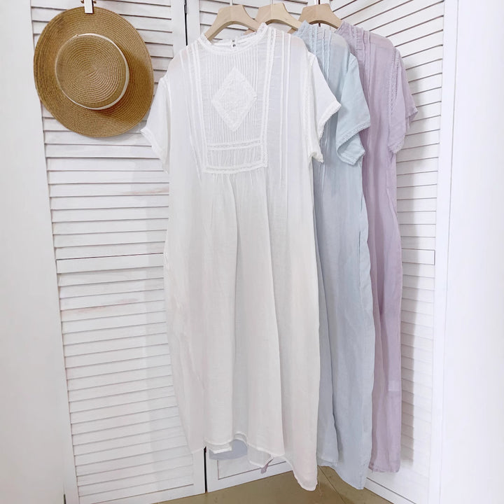 Femme Elegante Broderet Shift Kjole Stilla