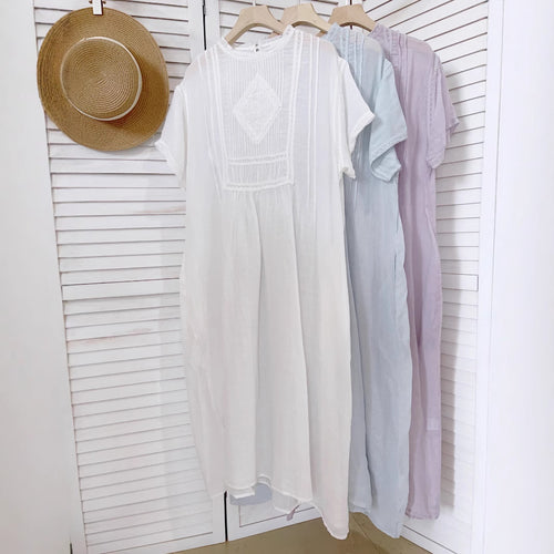 Femme Elegante Broderet Shift Kjole Stilla