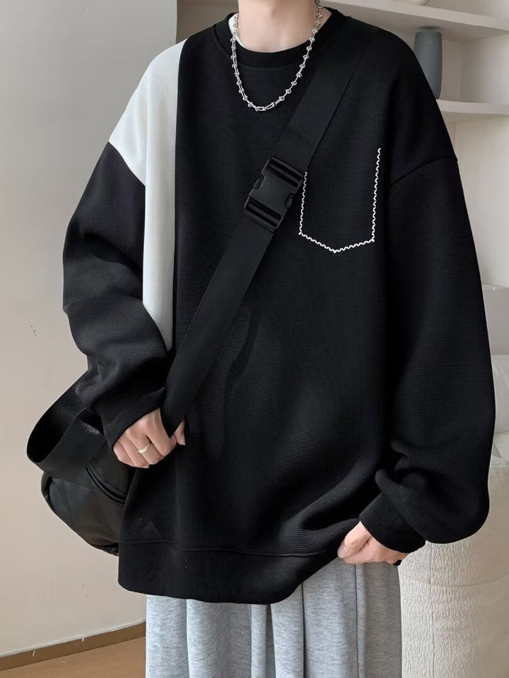 Herrer afslappet sweatshirt med unikt design og praktisk brystlomme Stilla