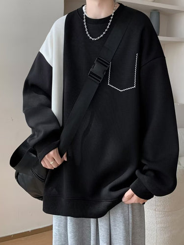 Herrer afslappet sweatshirt med unikt design og praktisk brystlomme Stilla