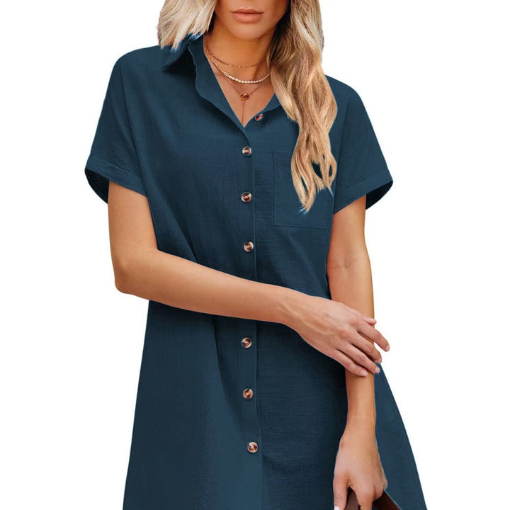 Dame Bluse-kjole med knapliste Stilla
