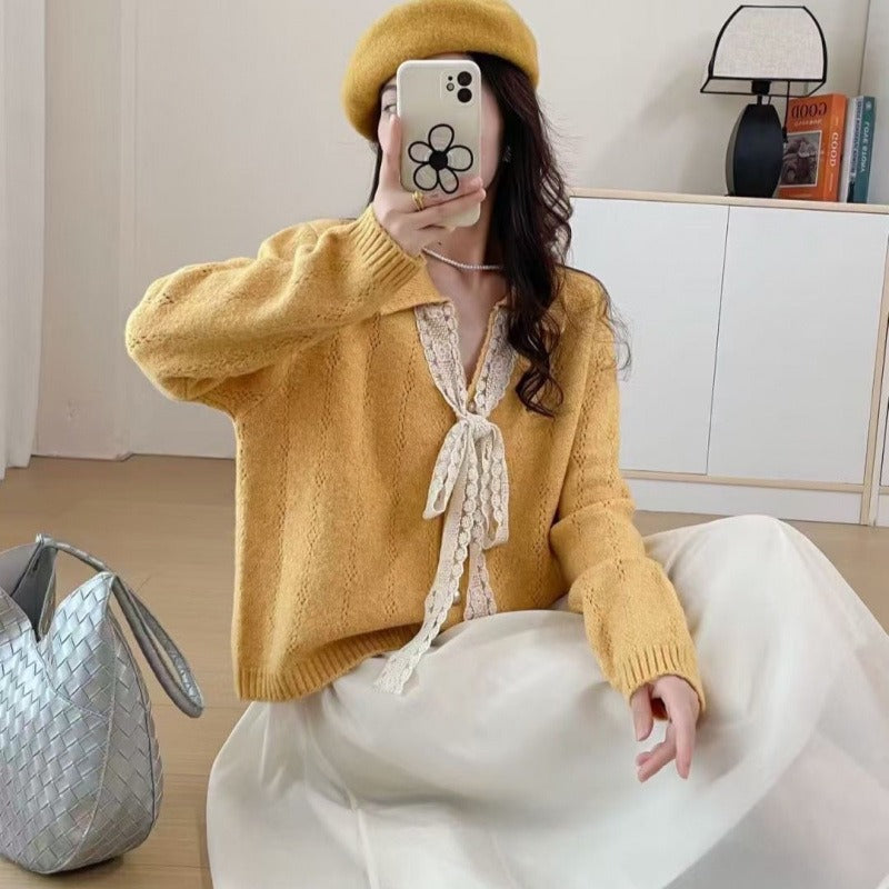 Kvinders cashmere sweater med blonder og afslappet pasform Stilla