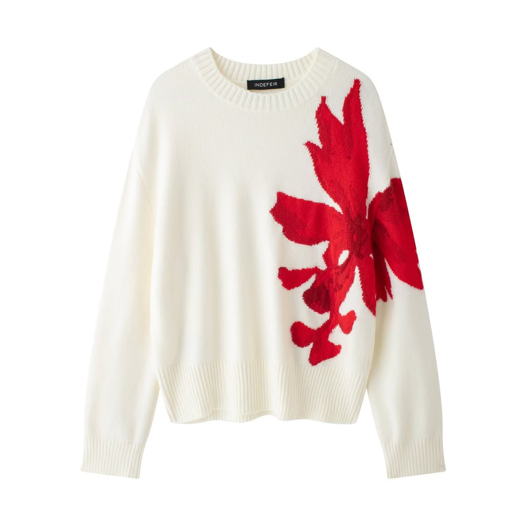 Dame Floral mønstret pullover Stilla