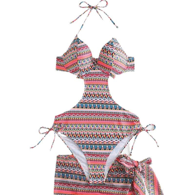 Damebadedragt med trendy cut-out fra Stilla