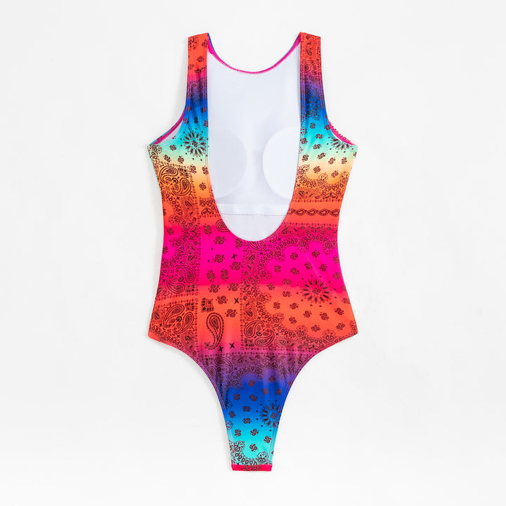 Dame High-Cut Bandana Print Én-delt Badedragt Stilla