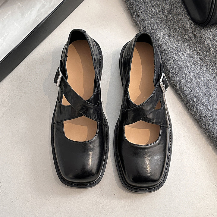 Femme Cross-Strop Elegante Ballettsko Stilla