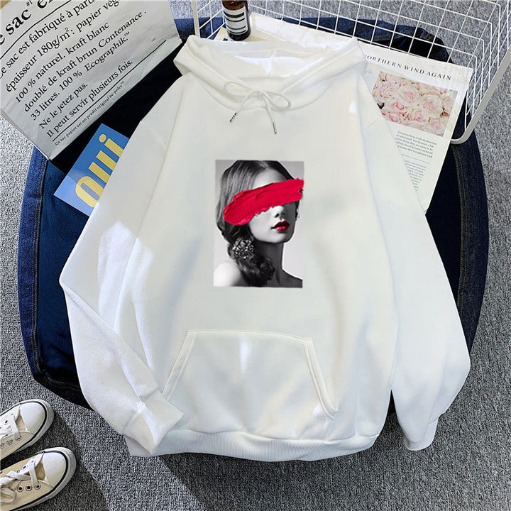 Kvinde hoodie med kreativt kunstdesign Skovae