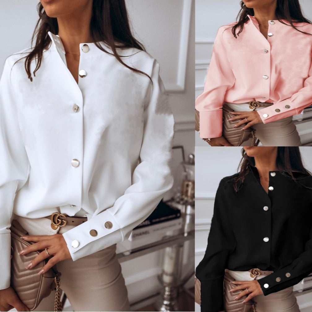 Dame moderne struktureret bluse Stilla