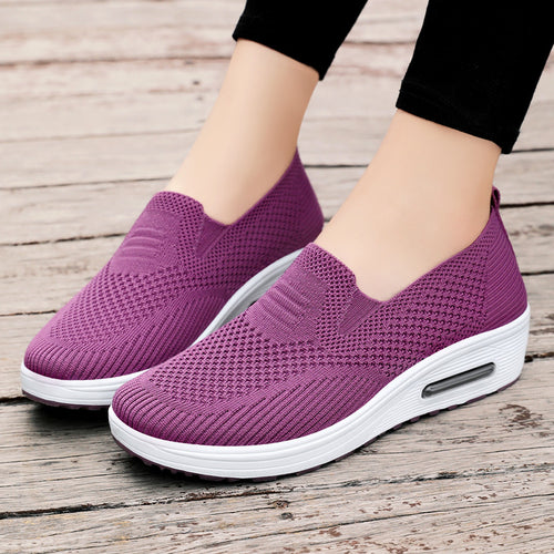 Dame Sporty Slip-On Sko med åndbart Mesh-Overmateriale Stilla