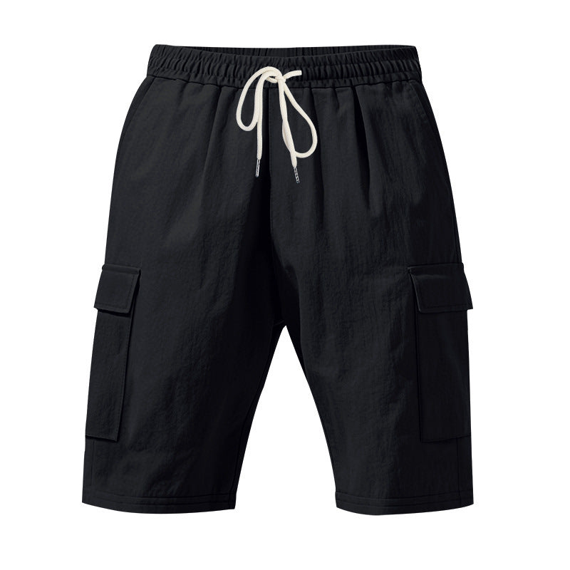 Herrer cargo-shorts med flere praktiske lommer og elastisk talje Stilla