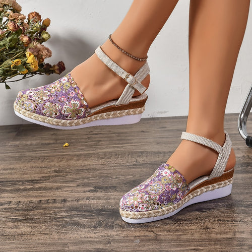 Dame espadriller med elegant hæklede design og komfortabel sål Stilla