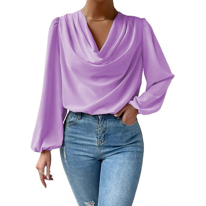 Dame Draperet Cowl Neck Bluse Stilla