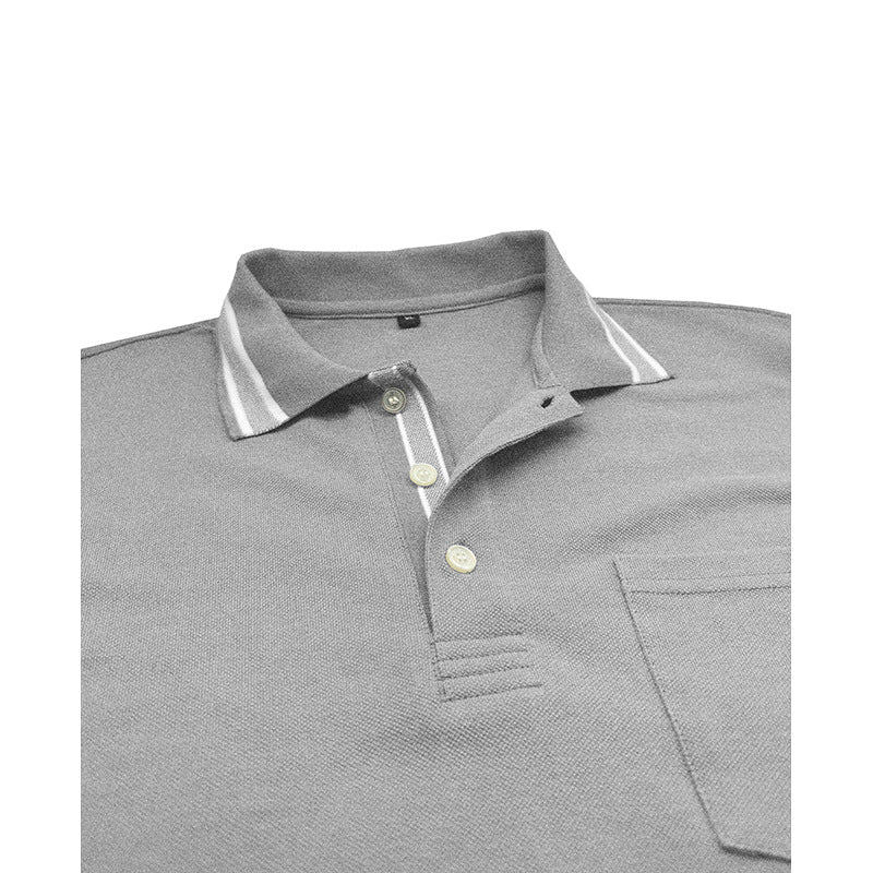 Herrer Langærmet Poloshirt med moderne design og kontrasterende accenter Stilla