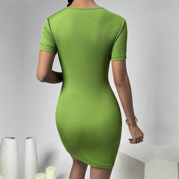 Stilla | Strikket kjole Bodycon Strikket Kort ærme Kjole