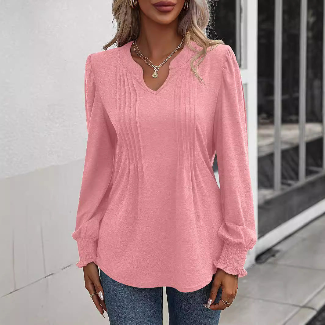 Damebluse med raffinerede folder Stilla