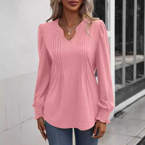 Damebluse med raffinerede folder Stilla